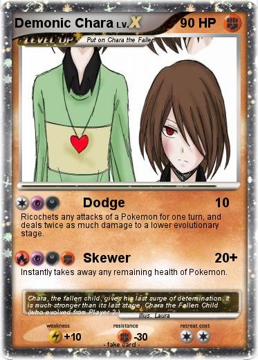 Pok mon Demonic Chara Dodge My Pokemon Card