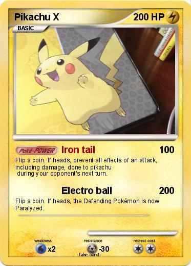 Pokemon Pikachu X