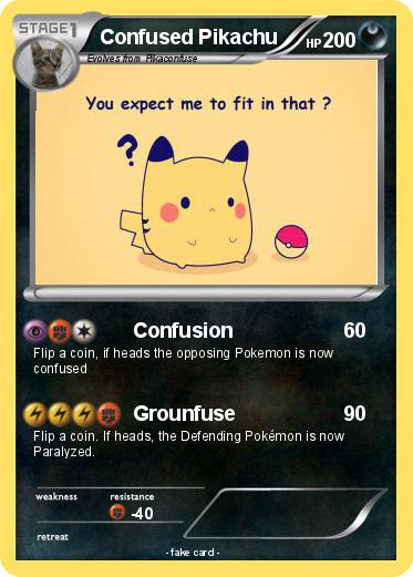 Pokemon Confused Pikachu