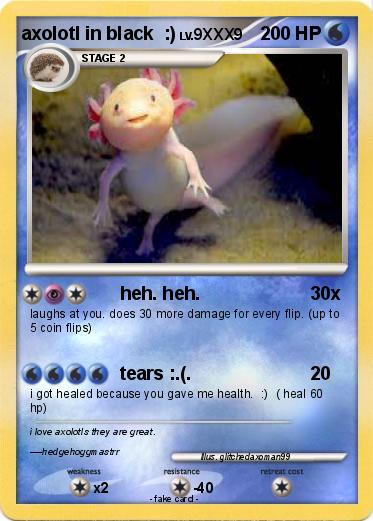 Pokemon axolotl in black  :)