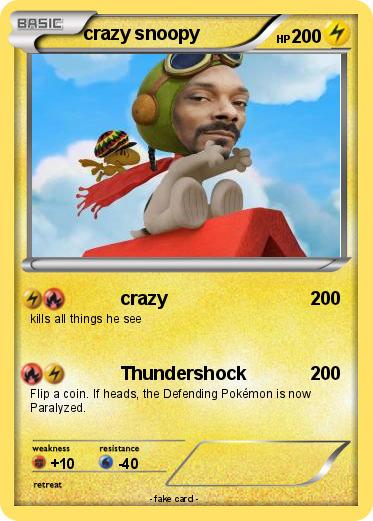 Pokemon crazy snoopy