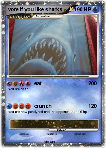 Pokemon vote if you like sharks