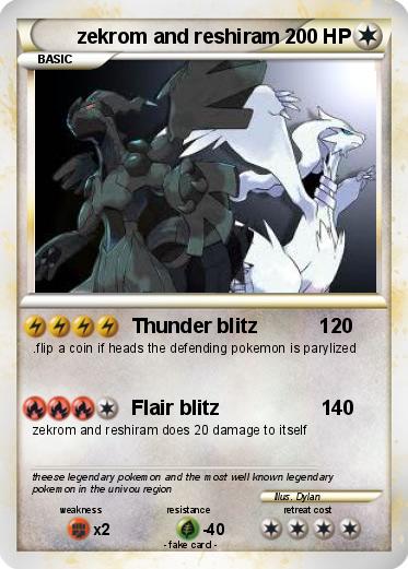 Pokemon zekrom and reshiram