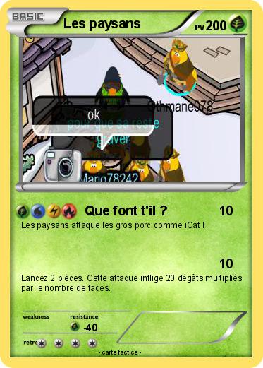 Pokemon Les paysans
