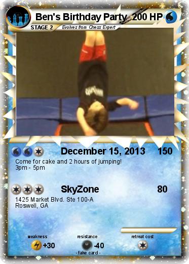 Pokemon Ben's Birthday Party