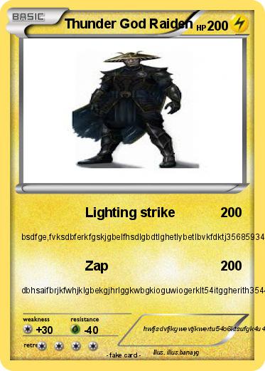 Pokemon Thunder God Raiden