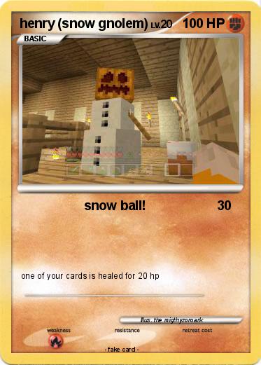 Pokemon henry (snow gnolem)