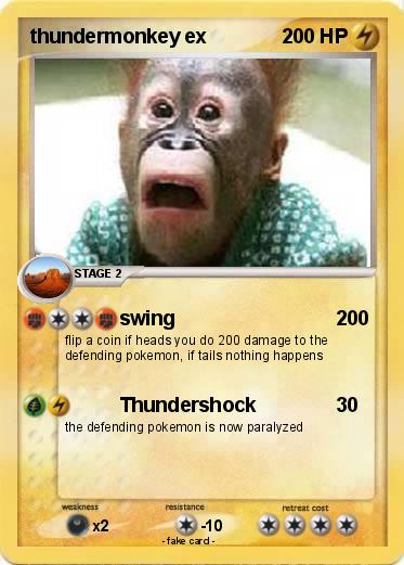 Pokemon thundermonkey ex