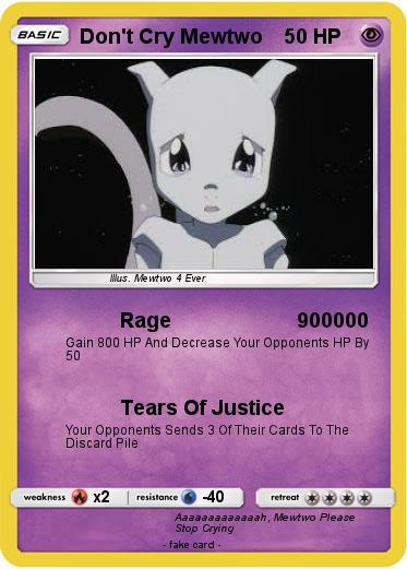 Pokemon Don't Cry Mewtwo