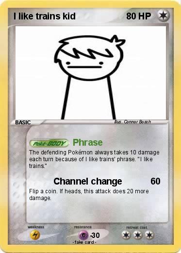 Pokemon I like trains kid
