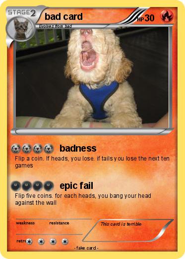 Pokemon bad card