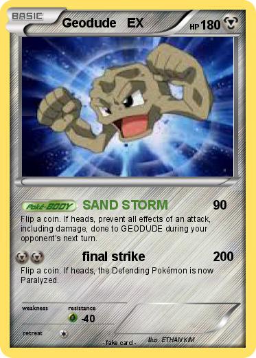 Pokemon Geodude   EX