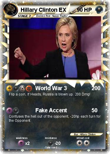 Pokemon Hillary Clinton EX