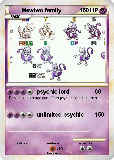 Pokemon Mewtwo family