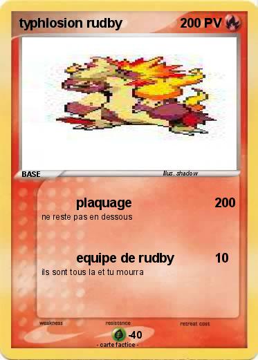 Pokemon typhlosion rudby