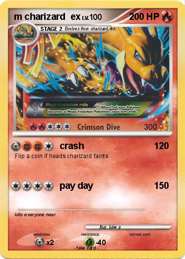 Pokemon m charizard  ex