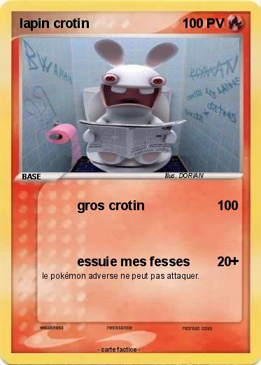 Pokemon lapin crotin