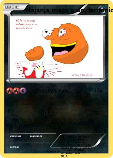 Pokemon Najanja mato a un demonio asiatico