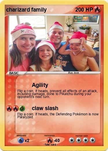 Pokemon charizard family