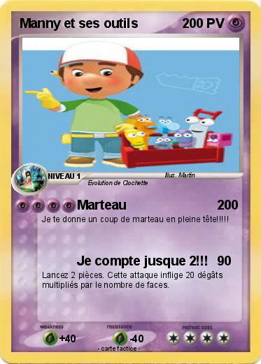 Pokemon Manny et ses outils