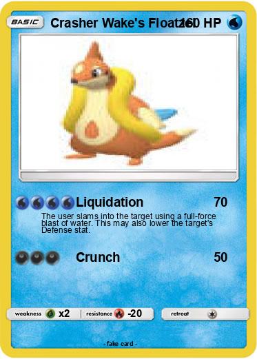 Pokemon Crasher Wake's Floatzel