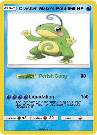Pokemon Crasher Wake's Politoed