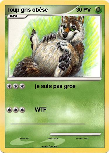 Pokemon loup gris obèse
