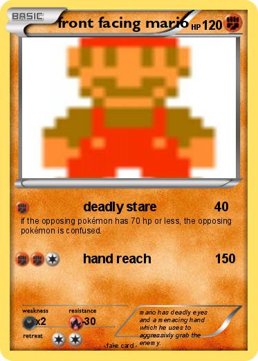 Pokemon front facing mario