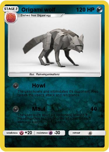 Pokemon Origami wolf