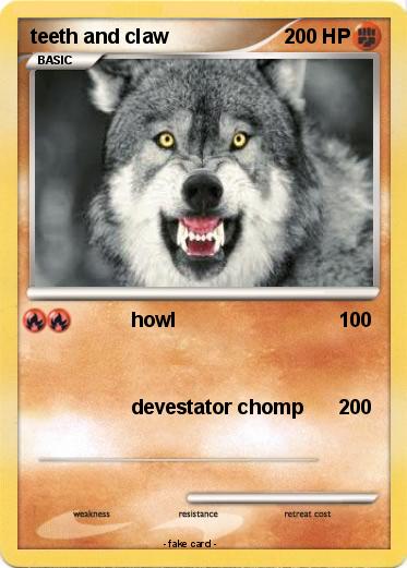 Pokemon teeth and claw