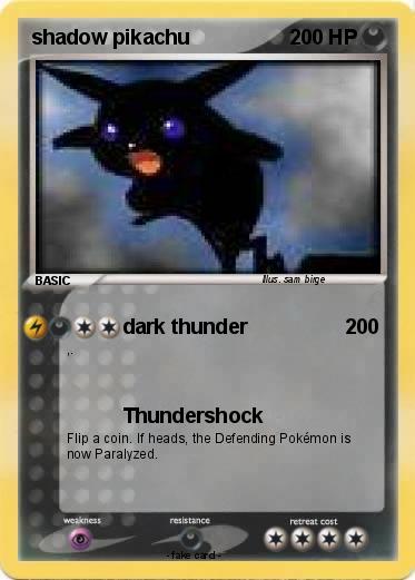 Pokemon shadow pikachu
