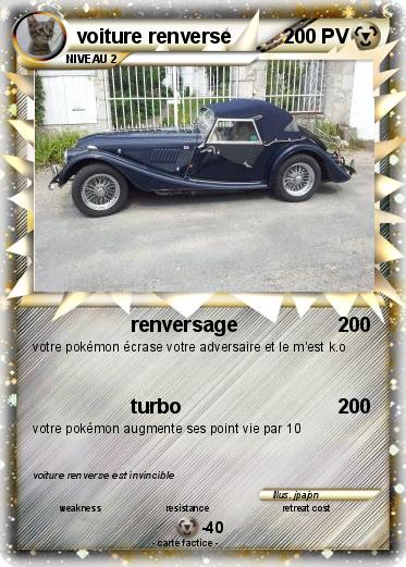 Pokemon voiture renverse