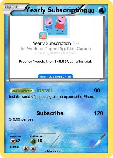 Pokemon Yearly Subscription