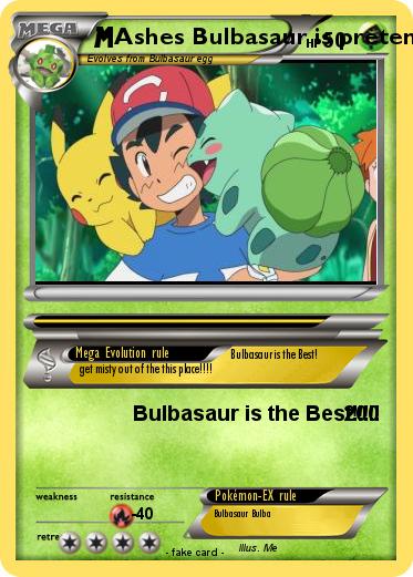 Pokemon Ashes Bulbasaur is pretending