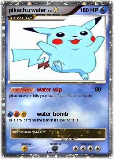 Pokemon pikachu water