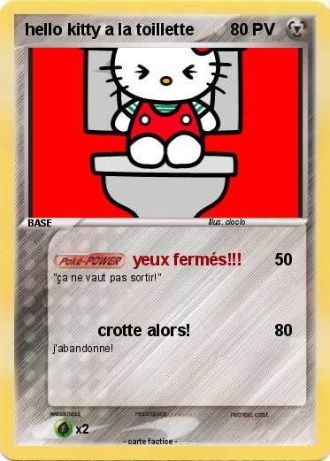 Pokemon hello kitty a la toillette