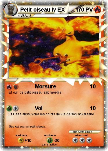 Pokemon Petit oiseau lv EX