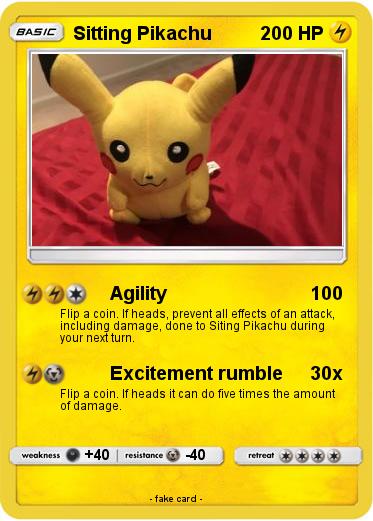 Pokemon Sitting Pikachu