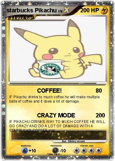 Pokemon starbucks Pikachu