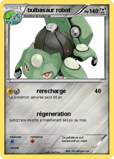 Pokemon bulbasaur robot
