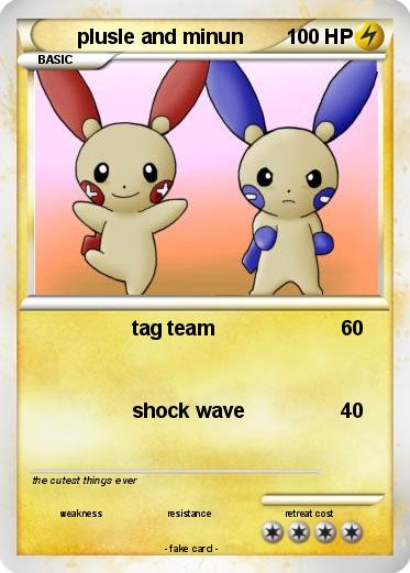 Pokemon plusle and minun
