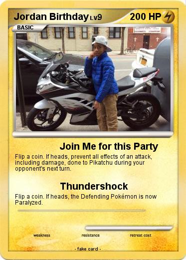 Pokemon Jordan Birthday