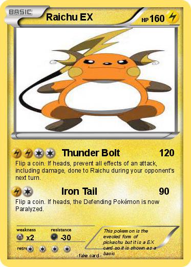 Pokemon Raichu EX