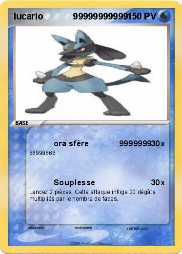 Pokemon lucario            99999999999                  