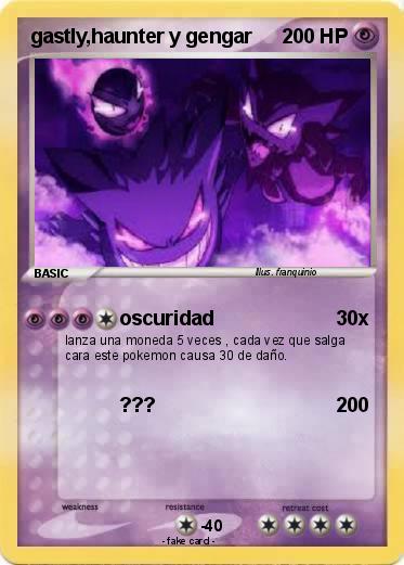 Pokemon gastly,haunter y gengar