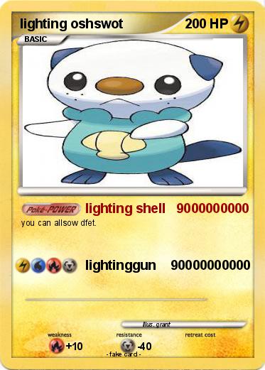 Pokemon lighting oshswot
