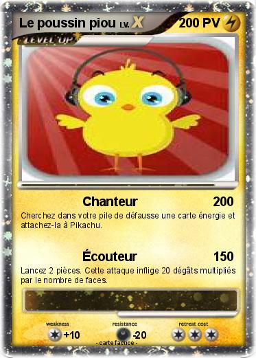Pokemon Le poussin piou
