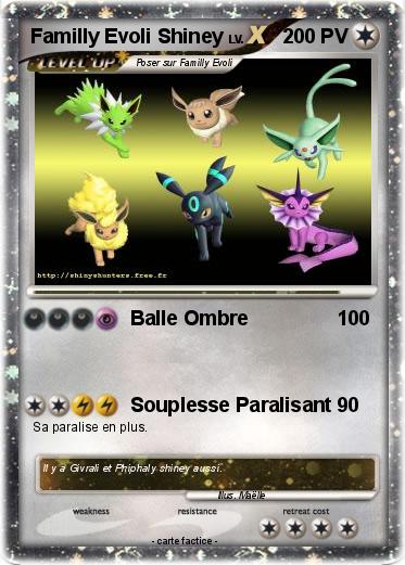 Pokemon Familly Evoli Shiney