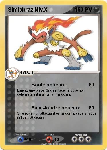 Pokemon Simiabraz Niv.X