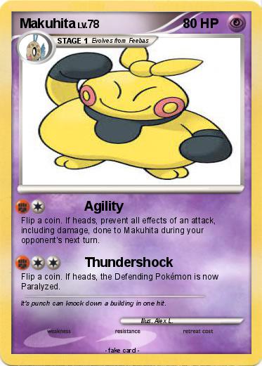 Pokémon Makuhita 21 21 - Agility - My Pokemon Card